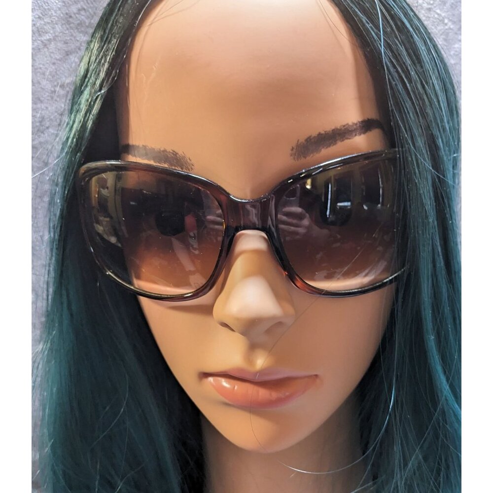 Esprit Brown And Beige Sunglasses With Teardrop Cutouts - Picture 4 of 9
